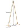 8 ft tall Gold Triangle Metal Arch Backdrop Stand Wedding Photo Background Party for your Vows,  Guest Shots,Head Table Backdrop