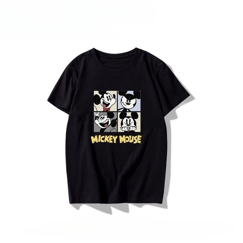 

Collaboration Mickey Couple Edition Pure Cotton Printed Shortsleeved Tshirt for Womens Unisex Trendy Loose Couple Outfits S
