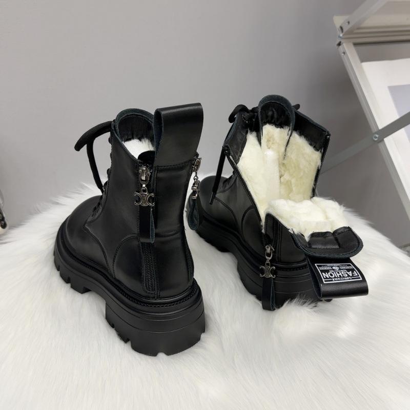 

Ботинки Мартина из чистой шерсти женские зимние 2025 холодостойкие высококачественные теплые увеличивающие рост короткие ботинки зимние ботинки нескользящие 40