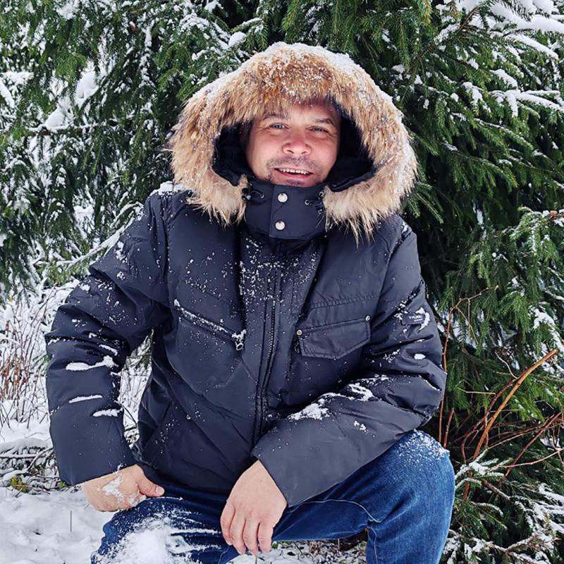 Erkekler Aşağı Ceket Kış Sıcak Aşağı Palto 80% Beyaz Ördek Aşağı Gerçek Rakun Kürk Kış Erkek Mont Siyah