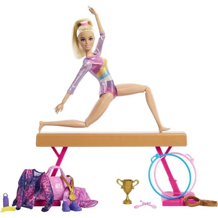 Barbie Gymnastics Playset with Doll and Over 10 Accessories HRG52