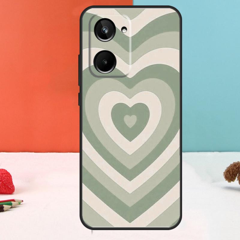 Latte Love Brown Heart Aesthetic For Realme 15 Pro GT6 GT7 10 11 12 13 14 Pro Plus C51 C53 C55 C61 C63 C65 C67 C75 C71 Case