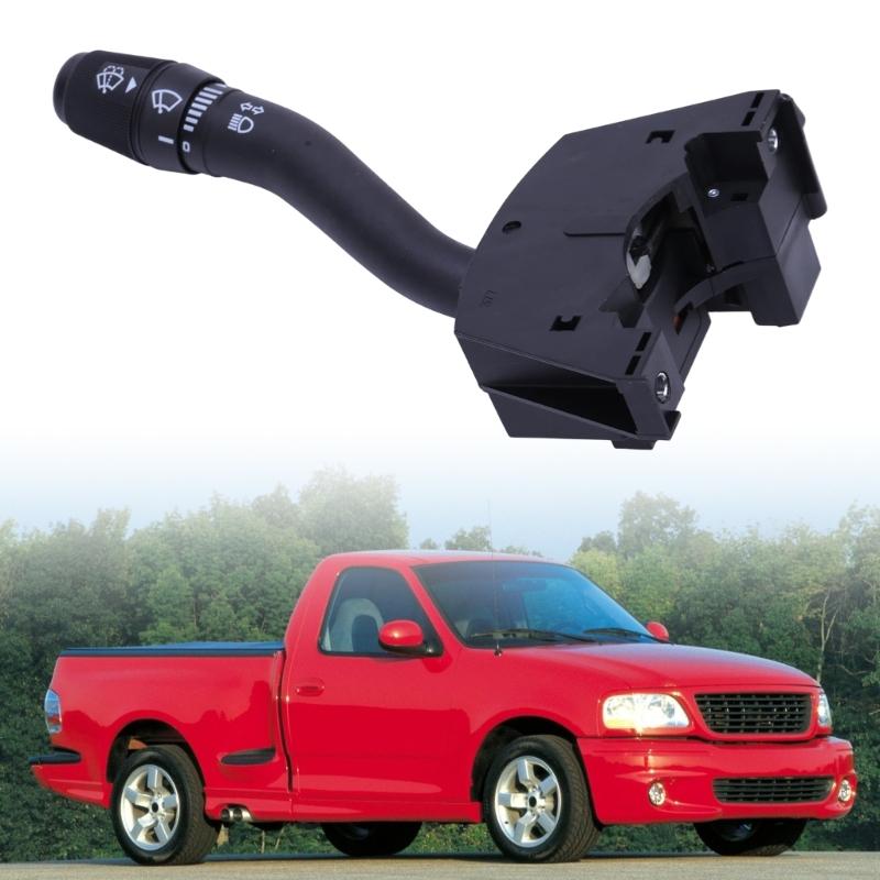 Steering Column Turn Signal Wiper Control Assembly, F65Z13K359AA F85B13K359CA Light Stalk Replacement Unit with Rear Terminal Layout and ABS Housing