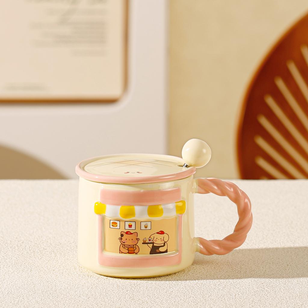 Creative Personalized Gift Box Set Ceramic Mug Office Gift Cup Coffee Cup Water Cup Couple Breakfast Cup