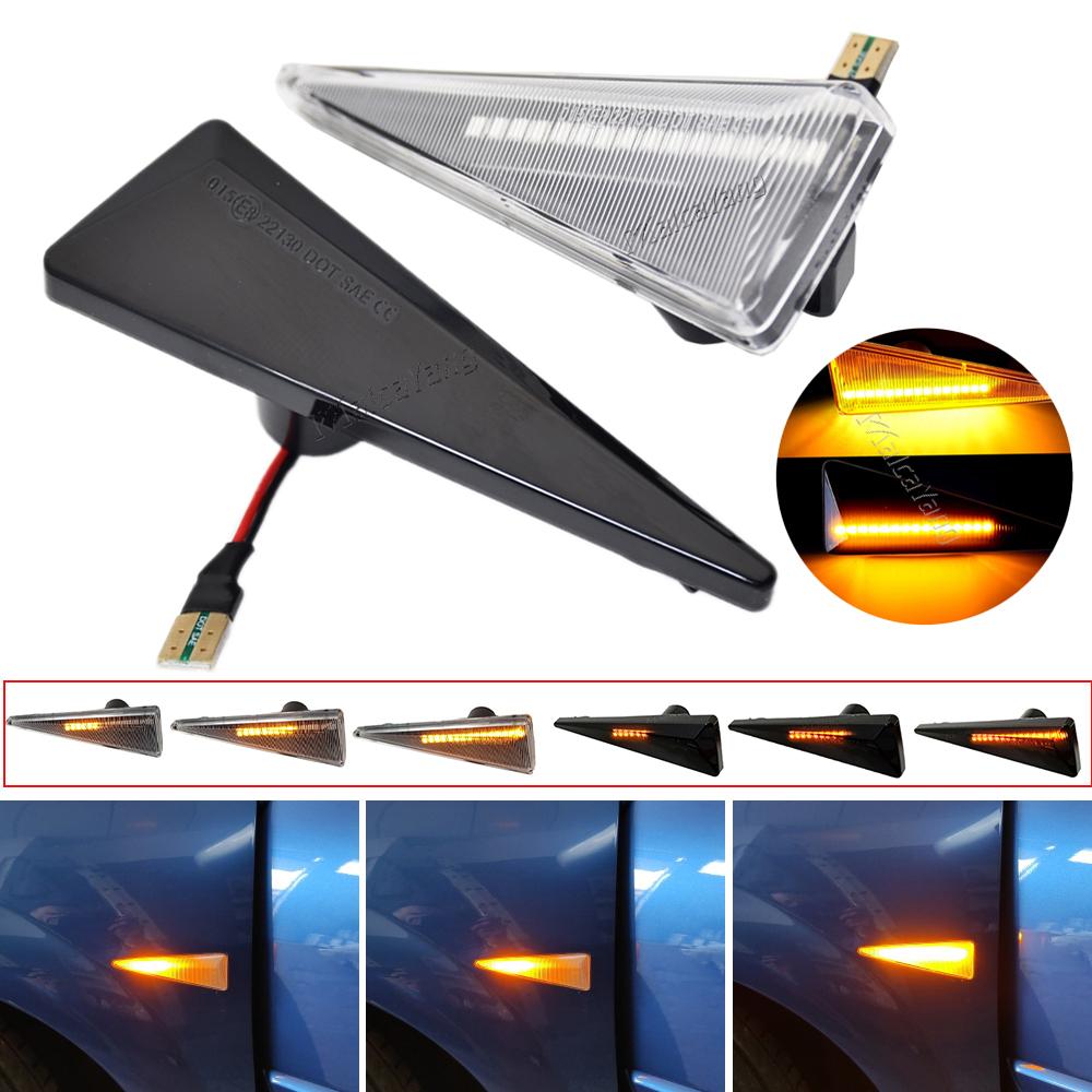 2pieces Led Dynamic Side Marker Turn Signal Light for Renault Megane MK2 CC Espace MK4 Scenic MK2 Wind Avantime Thalia 2