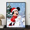 Disney Diamond Painting Kit DIY Round Home Wall Decor Adult Handmade Gift Minnie Snowman Winter Joyful Crafting Art