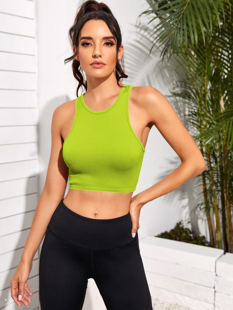 Stile Americano, Fitness, Corsa, Yoga, Reggiseno Sportivo, Fascia Petto, Senza Spalline, Schiena Scoperta, Senza Maniche, Estate, Canotta Asciugatura Rapida