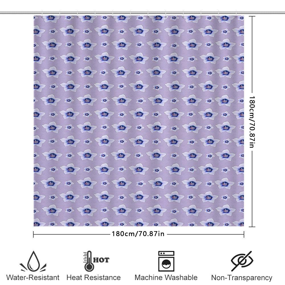 Modern Floral Bath Shower Curtain With Vivid Pattern Versatile Decoration For Bathroom Decorations
