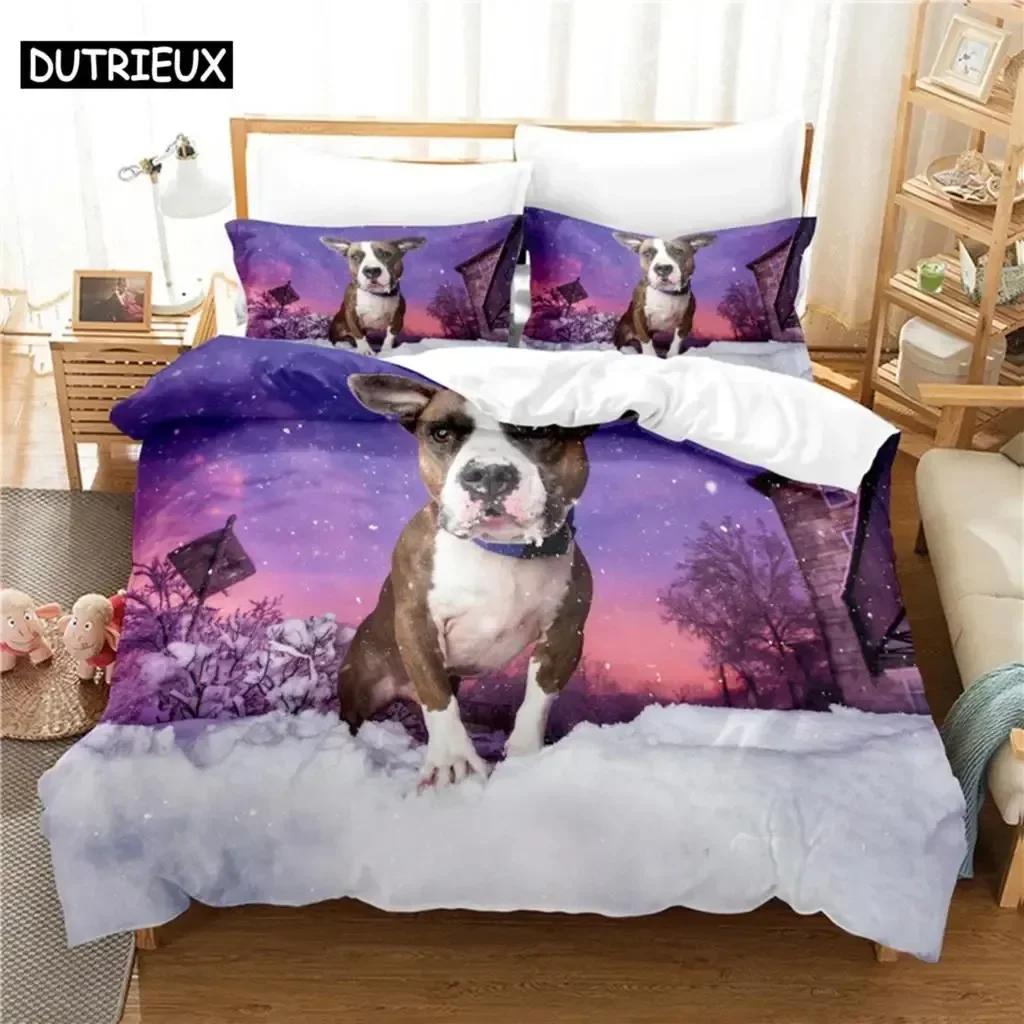 Comforter Lovely Dog Bedding Set 3D Printed Suitable For Bedroom Kids Home Textile