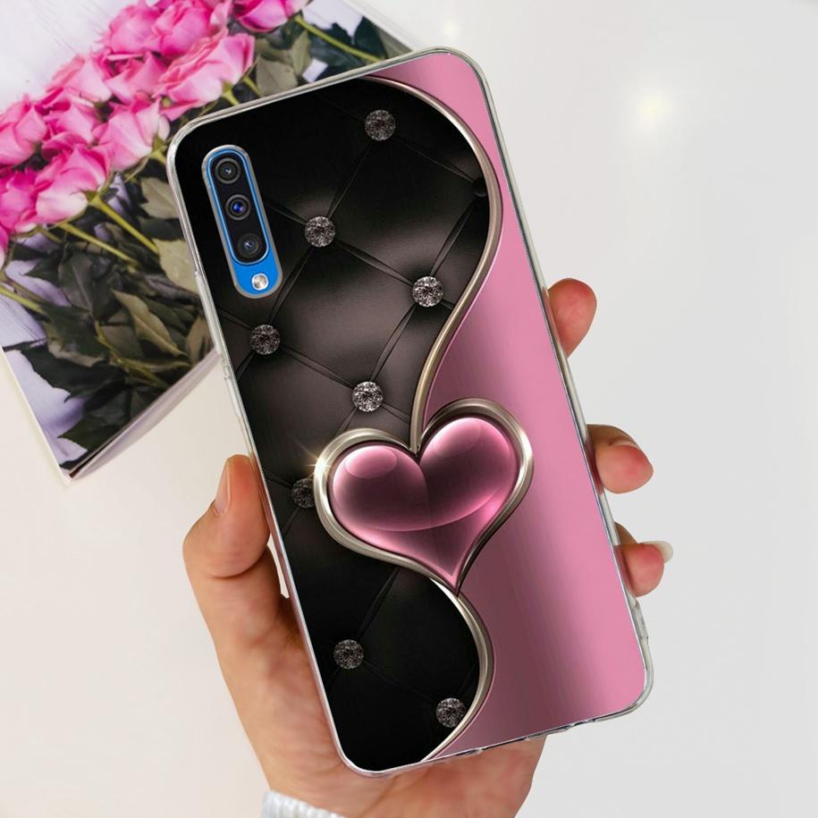 For Cover Samsung Galaxy A50 Phone Case Luxury Marble Flower Transparent Soft Bumper For Samsung A50S A30S A307F A507F A 50 Capa