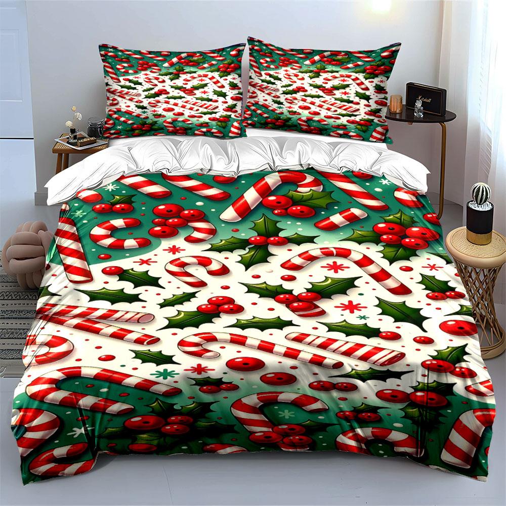 Festive candy charm Bedding sets Duvet cover sets Duvet covers Pillowcases(1*Duvet Cover 2*Pillowcases without duvet insert)