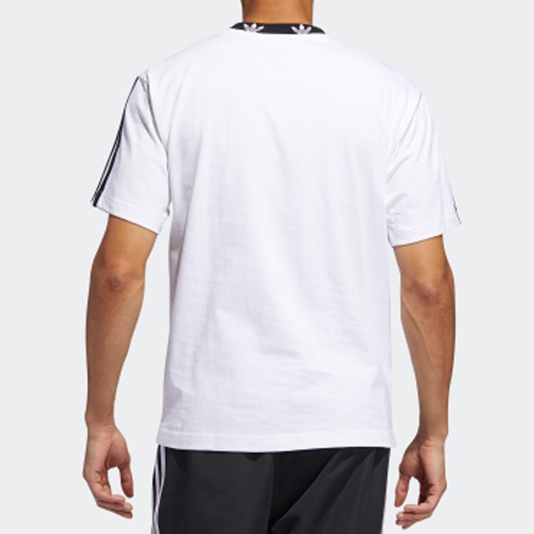 adidas Originals Trefoil Crew Neck Short Sleeve T-Shirt Men Tops White ED5612