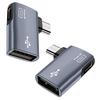 AA58 2Pcs OTG Adapter for Fire TV Stick 90 Degree Left/Right Angle Micro-USB to USB OTG Adapter for Android Phone Tablet