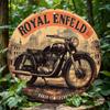Motocicletta Enfield d'epoca x Cartello in Latta di Alluminio Arte da Parete Retro Garage