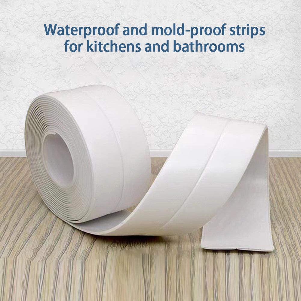 1 Roll Caulking Waterproof Anti-Mold Sealing Tape Bathroom Shower Toilet Adhesive Gap Cover Kitchen Crevice Sealant Tape
