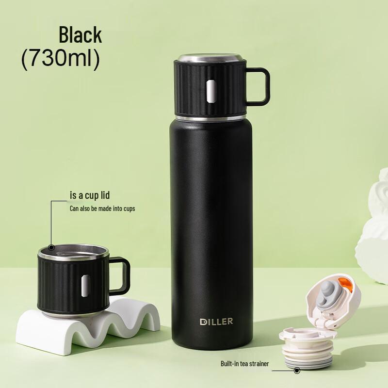 Diller MLH9119 Portable 316 Stainless Steel Insulated Bottle with Cup Lid