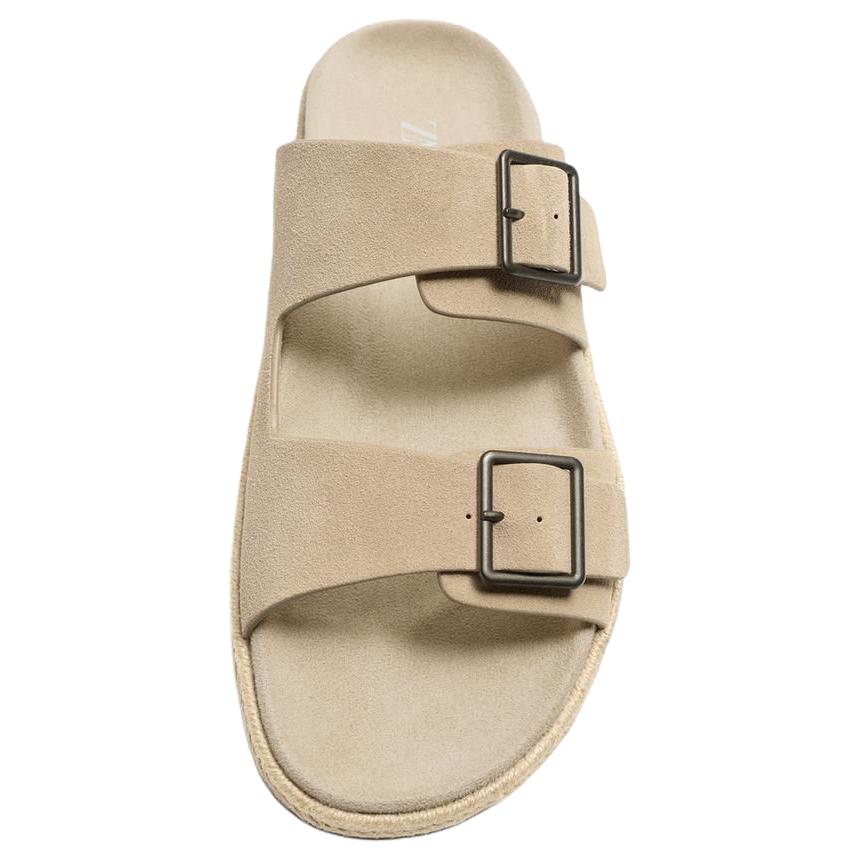 Zara Fashion Versatile Slide Sandals Men Footwear Sand-Brown 2708520107