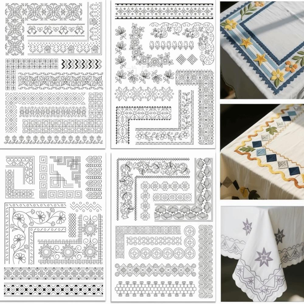 Water Soluble Flower Embroidery Patternser Animal Patterns Daisy Flowers Stick and Stitch Embroidery Paper Hand Sewing DIY