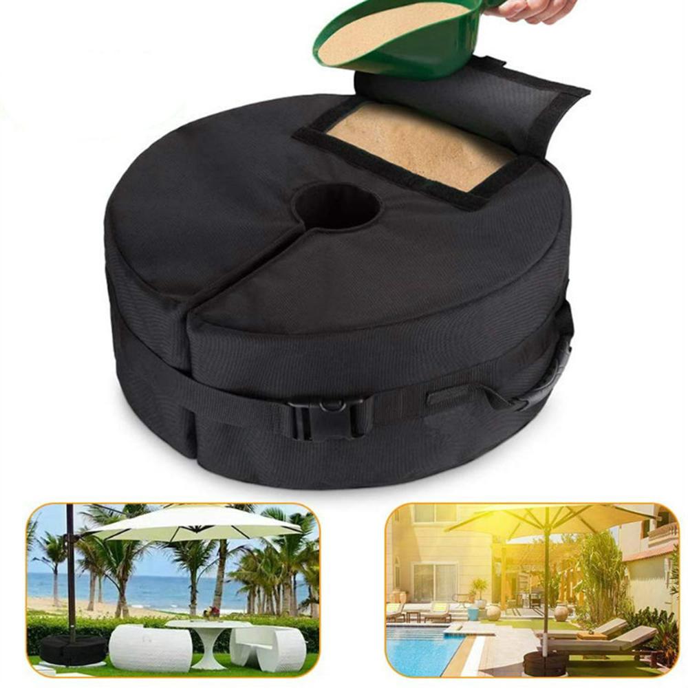 

KG0043 Umbrella Base Weight Bag Heavy Duty Round Sandbag Support Bag for Cantilever Patio Umbrella A