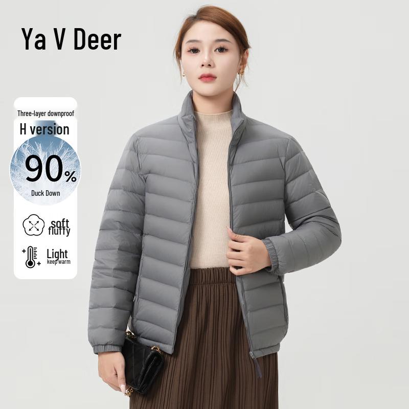 

Yalu Унисекс 90% Утиный пух Легкая Куртка со съемным капюшоном L