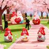 Romantic Gnome Figurines 5PCS Mini Resin Valentine Decoration Ideal For Wedding Favor Collector Display Gift Idea Kit