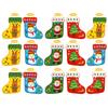 20 PCS Christmas Socks DIY Children's Handmade Non-woven Educational Toys Felt Sewing Kits Kids