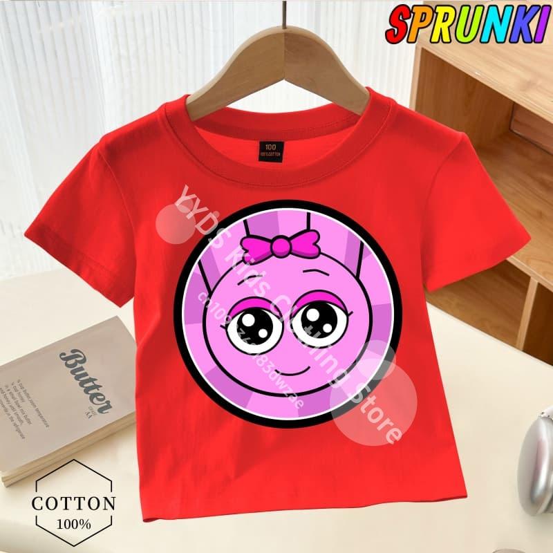 T-Shirts Kinder Sprunki T-Shirt Kinder Horrorspiel Incredibox T-Shirt Baby Mädchen Kurzarm T-Shirts Jungen Kleidung Cartoon Oberteile