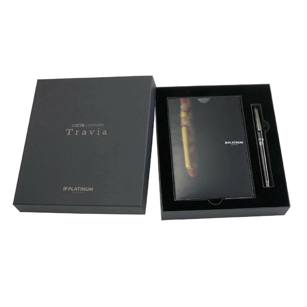 Platinum #3776 Century Travia Limited Edition Fountain Pen Onyx Black 14K Medium Nib