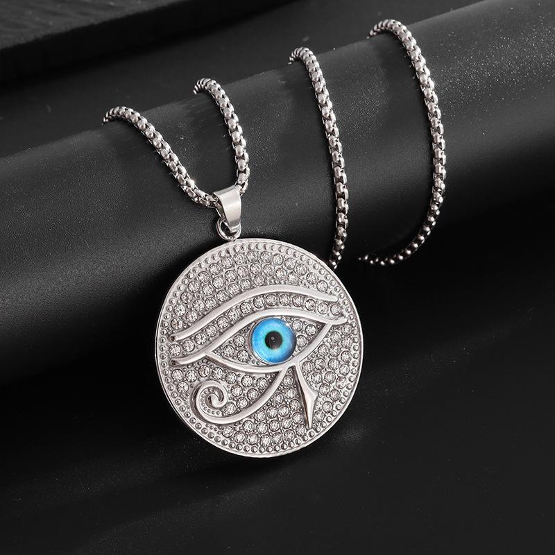 

Новые европейские и американские украшения Ожерелье с подвеской «Глаз Гора» со стразами