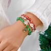 Fashion Delicate Christmas Tree Santa Claus Snowflake Beaded Bracelet Set for Women Men Festival Cute Xmas Jewelry Party Gift