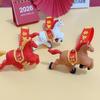 Zodiac Horse Year Keychain Cute Cartoon Pony Pendant Backpack Hanging Decoration Auspicious Blessing Keyring  Year Gift