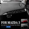 Real Soft Carbon Fiber For Mazda 3 2010 2011 2012 2013 Co-pilot Dashboard Holder Trim Interior Cover Sticker Car Accessories