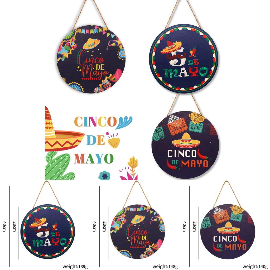 Vibrant Cinco De Mayo Wooden Sign For Festive Indoor Decoration And Party Decor