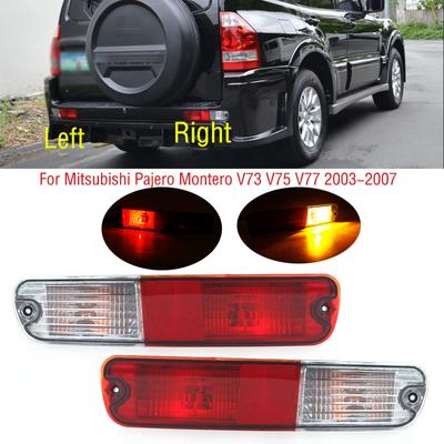 For Mitsubishi Pajero Montero V73 V75 V77 2003-2007 Car Rear Bumper Brake Light Tail Turn Signal Reflector Lamp With