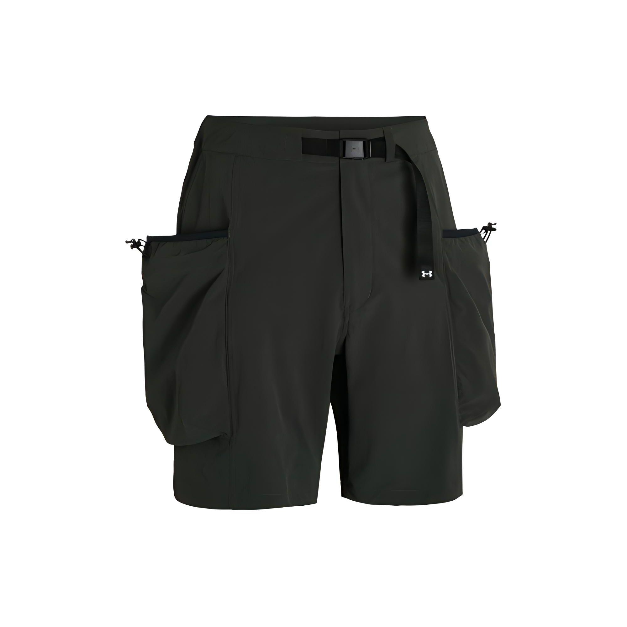 

Under Armour Нашивка с логотипом Urban Outdoor Series, повседневные свободные шорты-карго с карманами, мужские шорты цвета барокко-зеленый 1387985-310 M