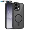 KEYSION Custodia Magnetica per Telefono per OPPO Reno15 Pro Max 5G Silicone+PC Traslucida Opaca Antiurto per OPPO Reno15 F 5G
