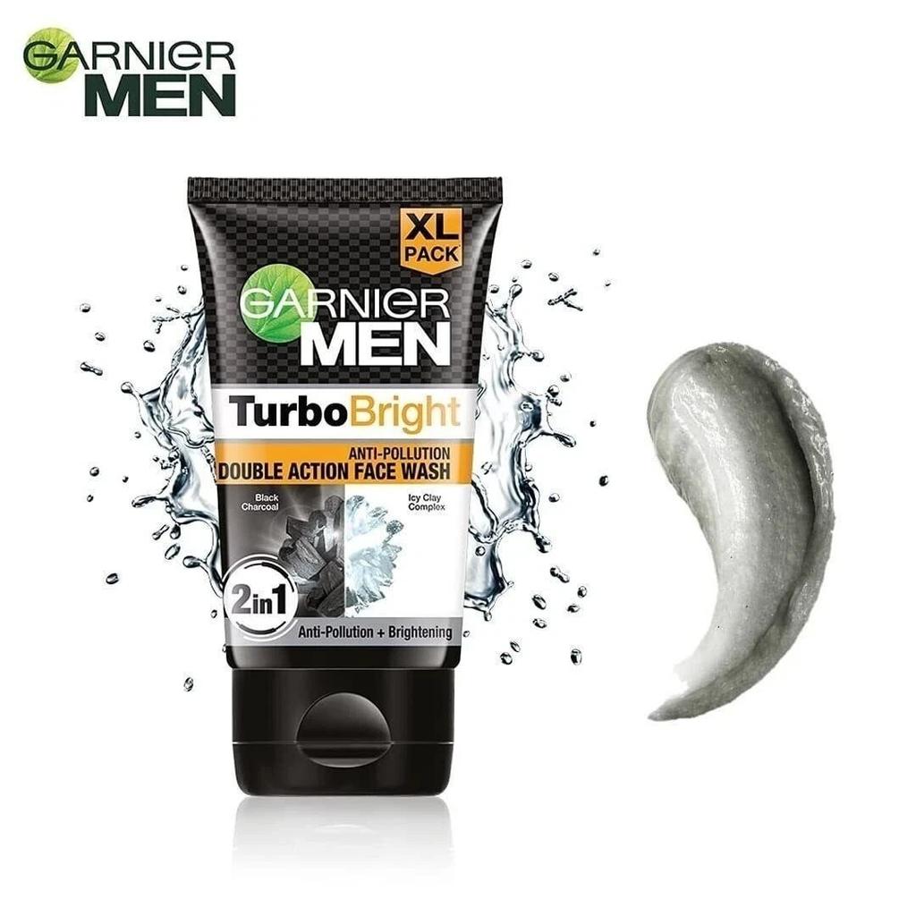 Garnier Men, Face Wash, Brightening & Anti-Pollution, Double Action 150g