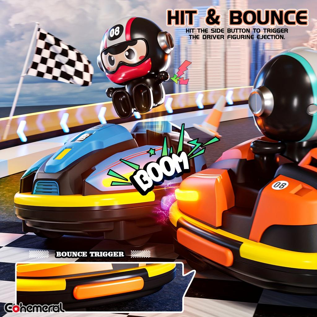 Remote Control Car, Drift Stunt Bumper Cars,2 Person Racing Kart with Music Lights,Indoor/Outdoor Interactive Toy for Birthday Parties, Halloween,