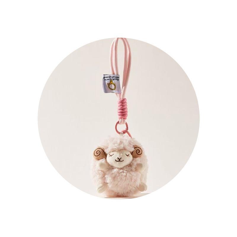 Backpack Decor Sheep Plush Pendant Cute Mini Sheep Plush Pendant Soft Lamb Doll Ornament Keychain For Car Decoration