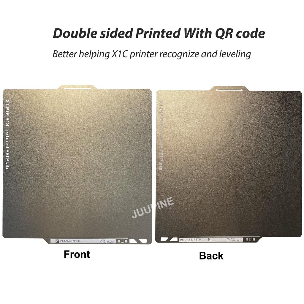 Bambulab X1c Plate 257x257 Pei Textured for Bambu Lab Build Plate Golden Pei Bambulab X1 Carbon for Bambu Lab A1 Double Sided