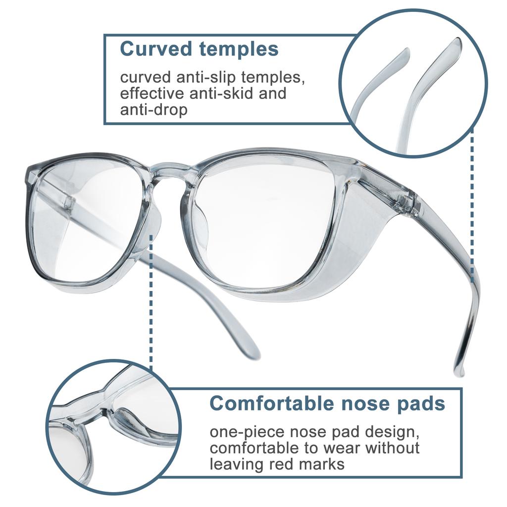 2PCS Multi-coloured PC Anti-flecking Pollen Goggles Men's and Women's Sunglasses Anti-blue Light Radiation Glasses