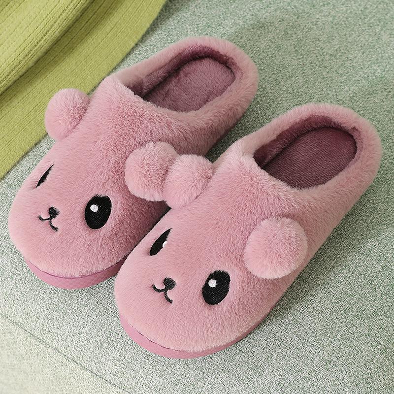 Women's Winter Cotton Slippers: Warm, Non-Slip Thick Soles, Cute for Home or Confinement, Suitable for Men and Women In Autumn and Winter.