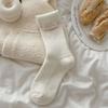 Ladies Autumn and Winter Thick Warm Flanging Cloth Label Home Sleep Tube Socks