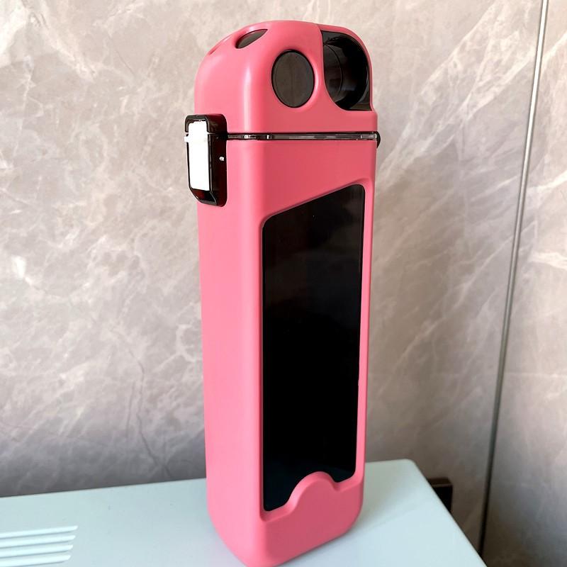 

Plastic Straw Water Cup Water Simple Bottle Rectangular Cup Water Bottle Cute Adult Portable Fall Resistance High Color Value 350ML рожевий