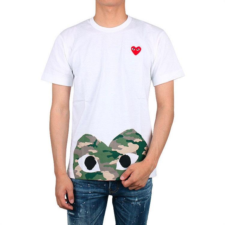 Comme des Garçons PLAY COMME des GARCONS PLAY Camouflage Short Sleeve White Men's AZT244