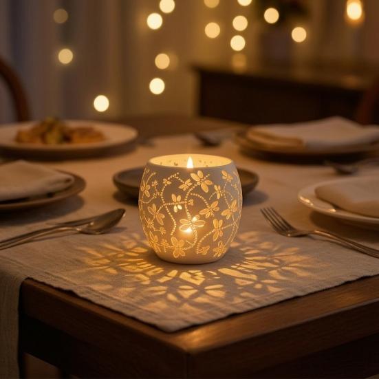 Hohler Libellen-Kerzenhalter 3D-gedruckt Ausgeschnitten Dekorativer Teelichthalter Ständer für Hochzeitsparty Tischmitte Kamin Heimdekor