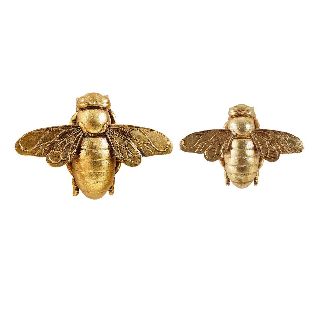Bee Wall Hanging Ornament Sculpture Collection Hallway Gold Fireplace Resin