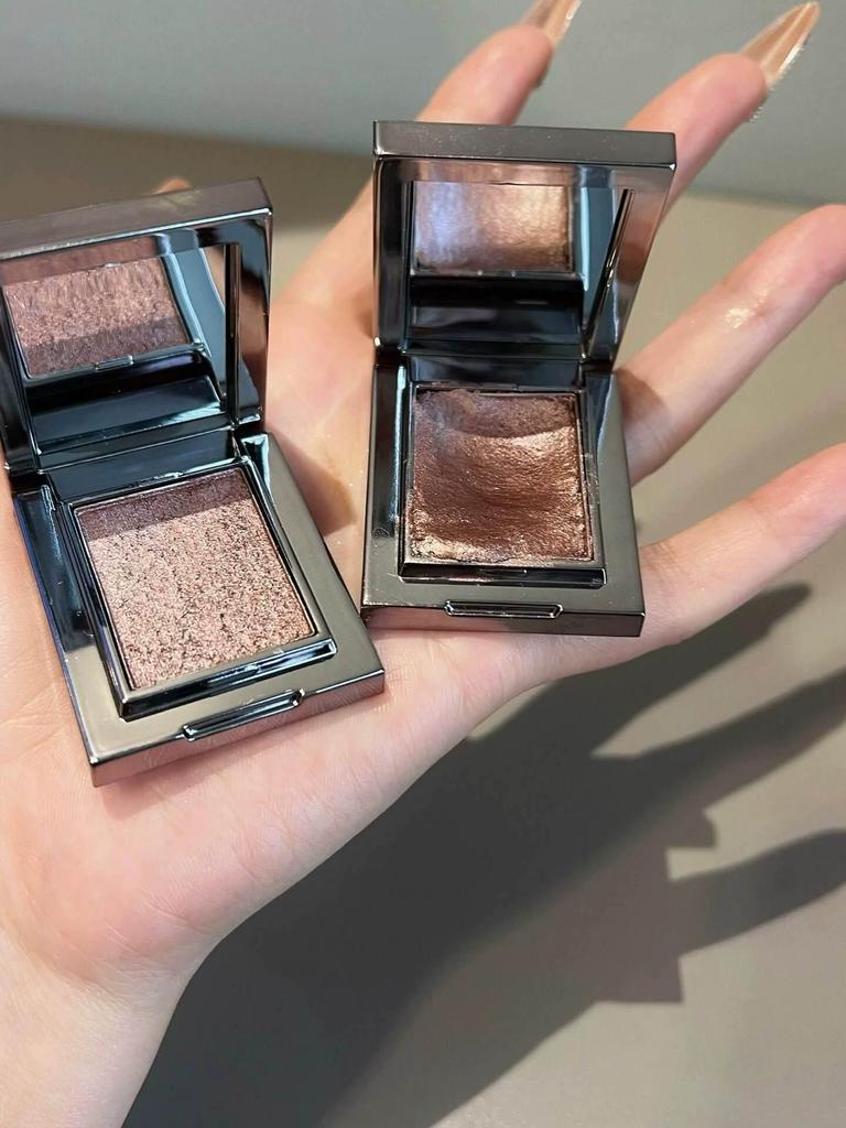 Ice Brown Sparkle! Gray Pink Eyeshadow, Crystal Powder, Single Color Sparkling Pearlescent Multi-Use Cream Base Eyeshadow, Eliminates Smoky Look