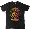 The Grateful Dead 'Concentral Skulls' Black Dye Wash T Shirt - NEW Unisex T-Shirt