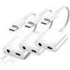 3 Pack USB C To 3.5mm Headphone Jack Adapter for iPhone 16/16 Pro/15/15 Pro/Pro Max/Plus, 2-in-1 Type C Aux Audio Dongle Cable Cord with PD Fast